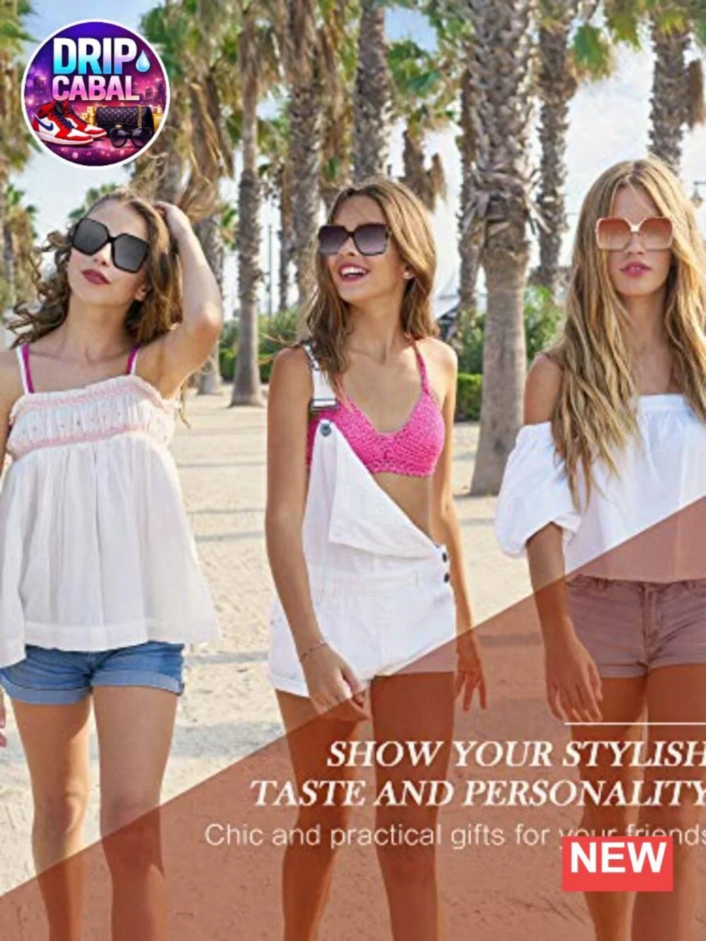 4 Pack Oversized Square Sunglasses for Women Flat Top Shades